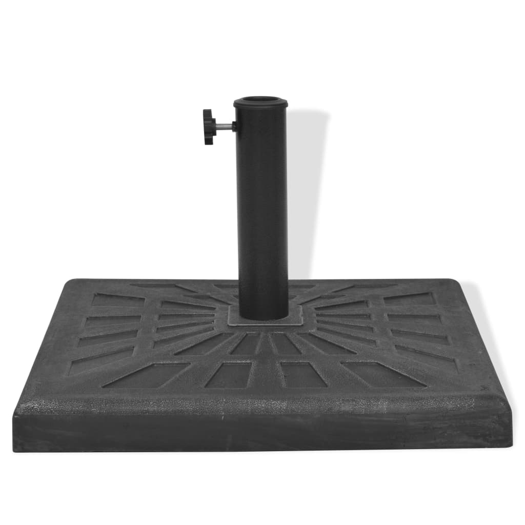 vidaXL Podstawa do parasola, kwadratowa, czarna, 12 kg, żywica