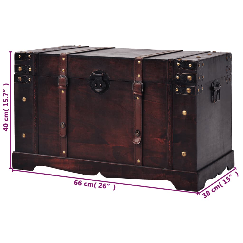 vidaXL Skrzynia w stylu vintage, drewniana, 66 x 38 x 40 cm