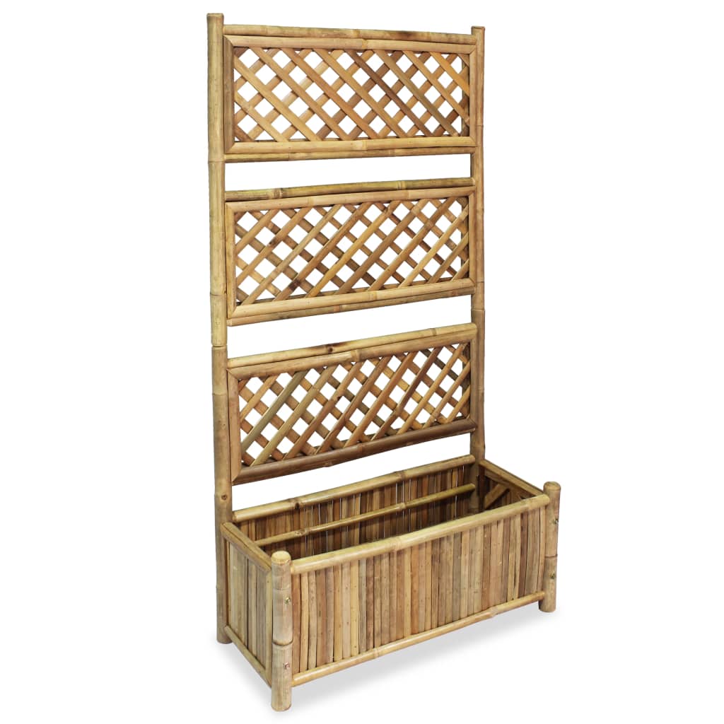 vidaXL Podwyższona donica ogrodowa z kratką, bambus, 70 cm