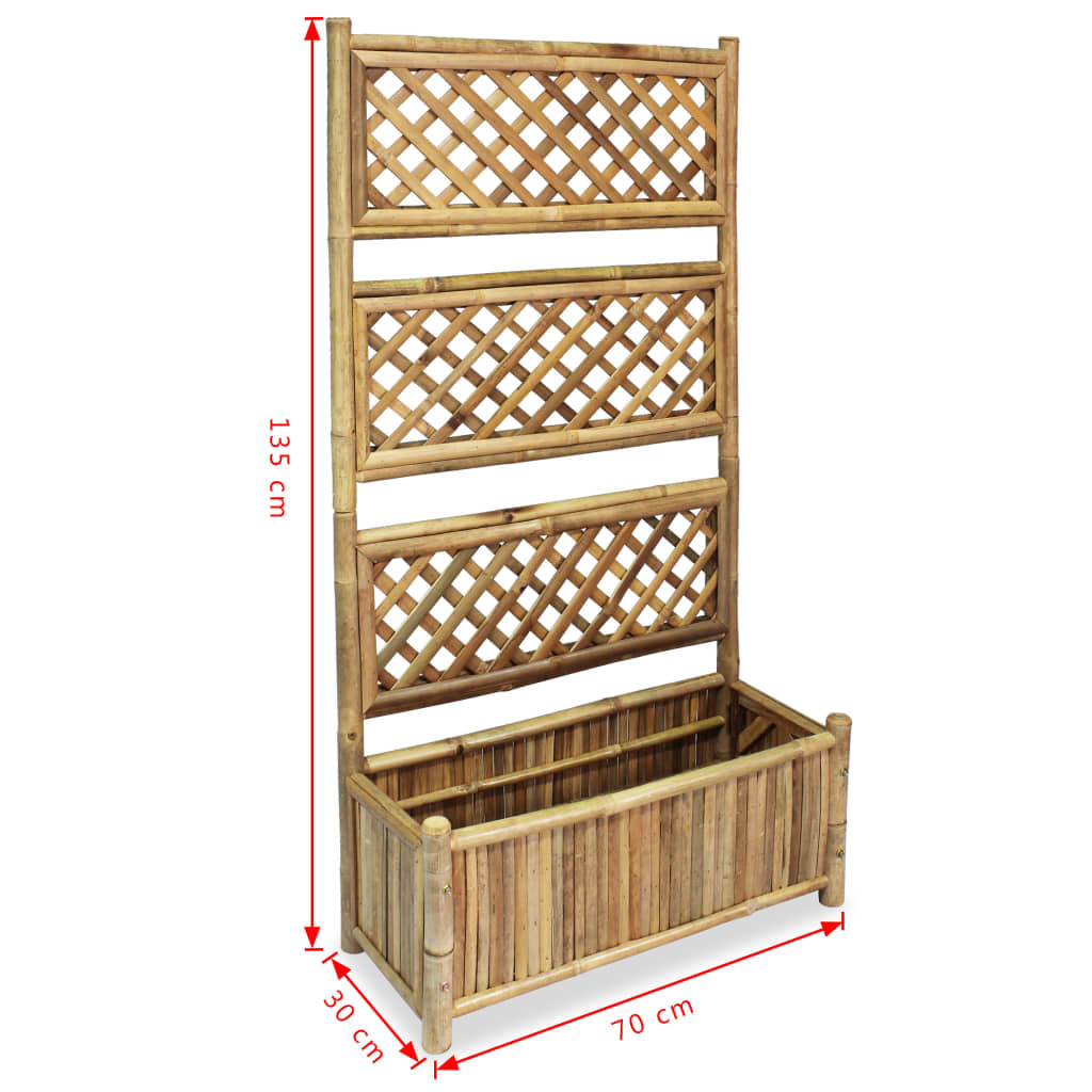 vidaXL Podwyższona donica ogrodowa z kratką, bambus, 70 cm