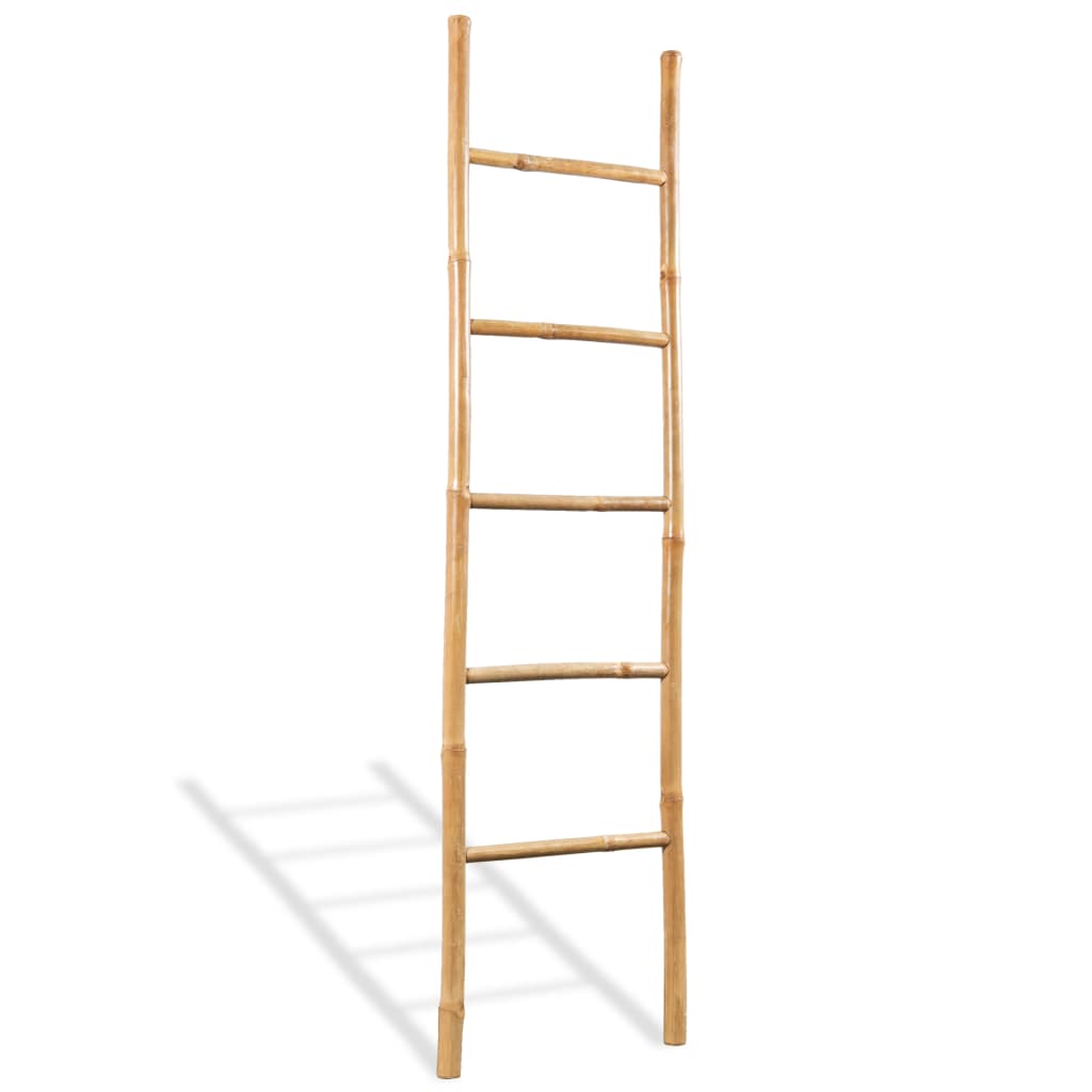 vidaXL Bambusowa drabinka na ręczniki, 5 szczebli, 150 cm