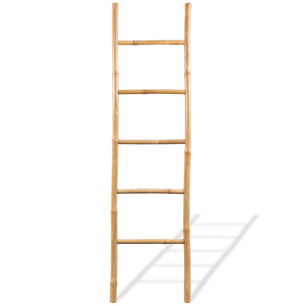 vidaXL Bambusowa drabinka na ręczniki, 5 szczebli, 150 cm