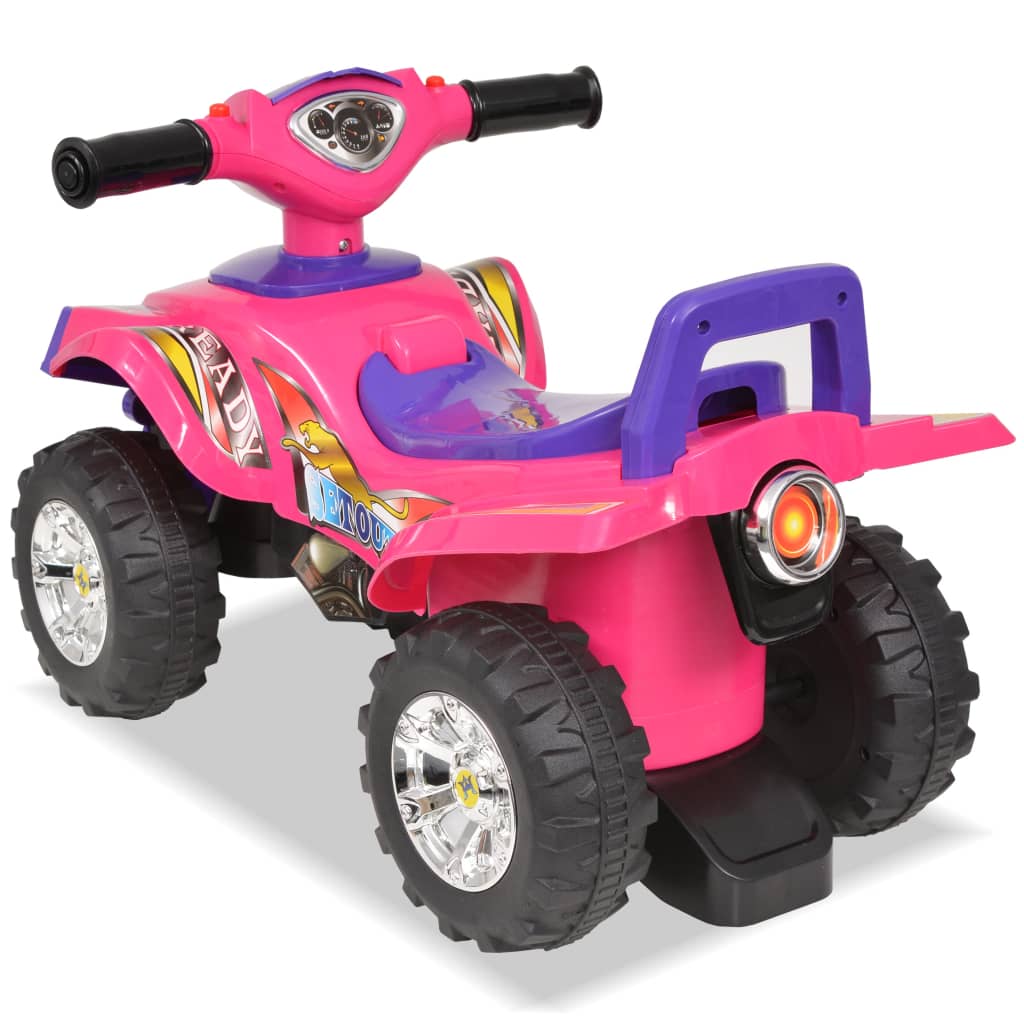 vidaXL Quad dla dzieci, ze światłem i dźwiękiem, różowo-fioletowy