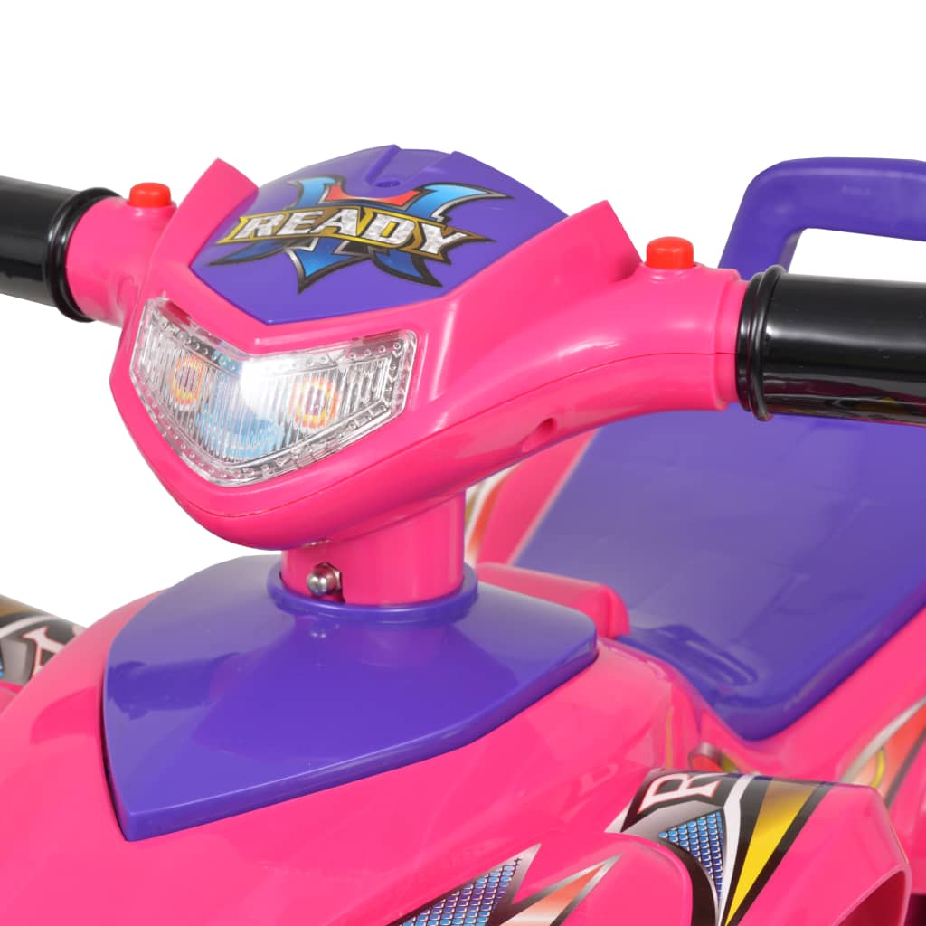 vidaXL Quad dla dzieci, ze światłem i dźwiękiem, różowo-fioletowy