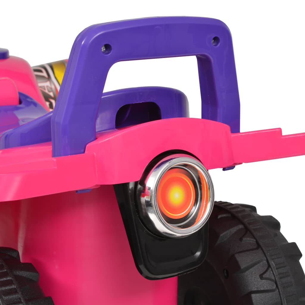 vidaXL Quad dla dzieci, ze światłem i dźwiękiem, różowo-fioletowy
