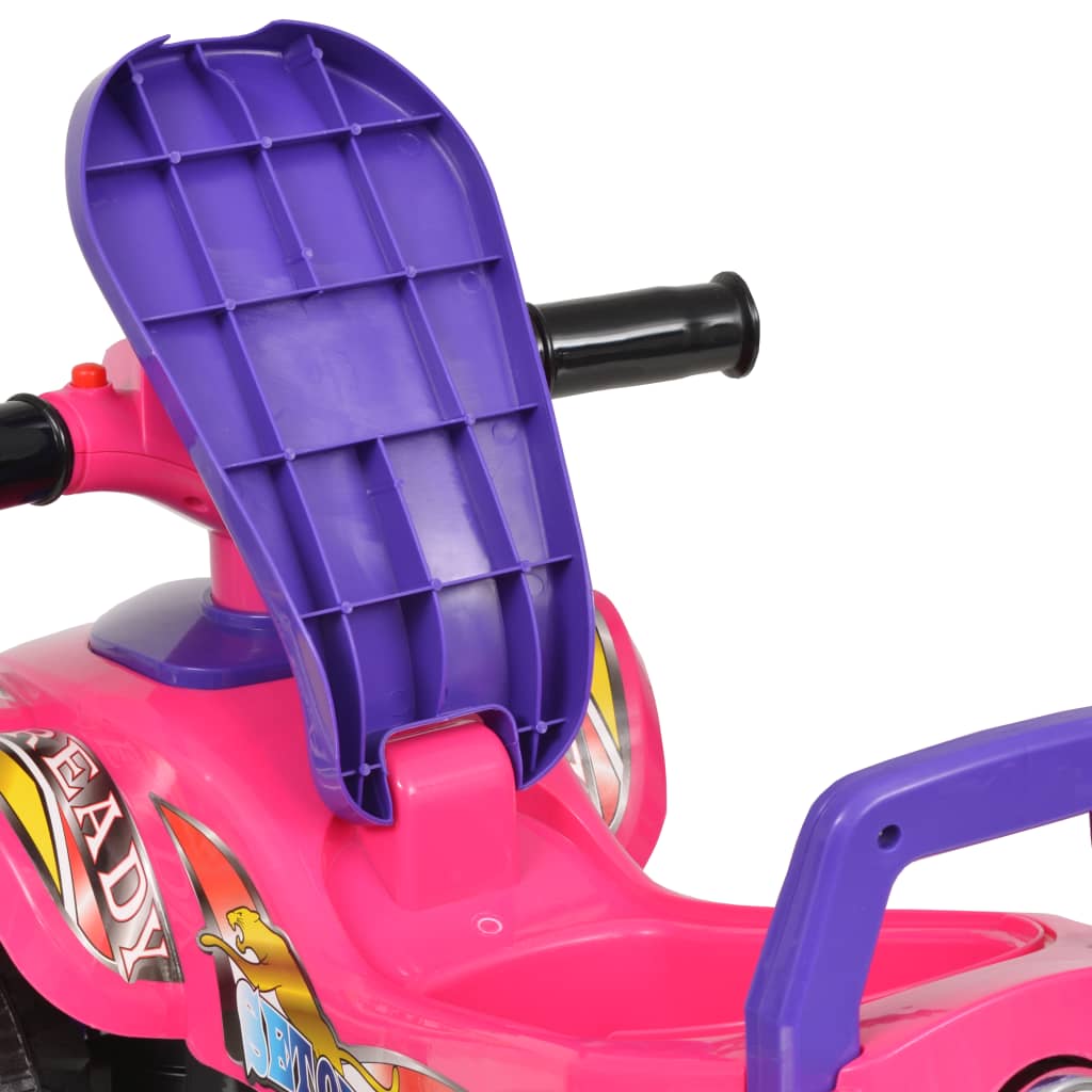 vidaXL Quad dla dzieci, ze światłem i dźwiękiem, różowo-fioletowy