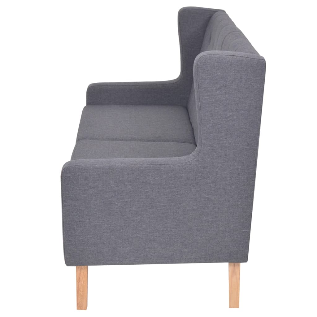 vidaXL 2-osobowa sofa tapicerowana tkaniną, szara