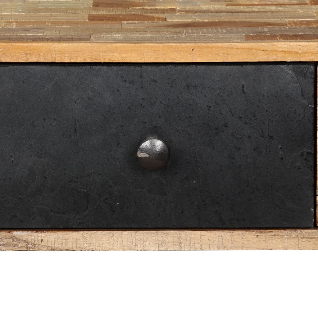 vidaXL Stolik konsola, lite drewno tekowe z odzysku, 120 x 30 x 76 cm