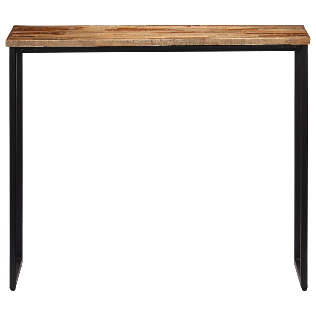 vidaXL Stolik konsola, lite drewno tekowe z odzysku, 90 x 30 x 76 cm