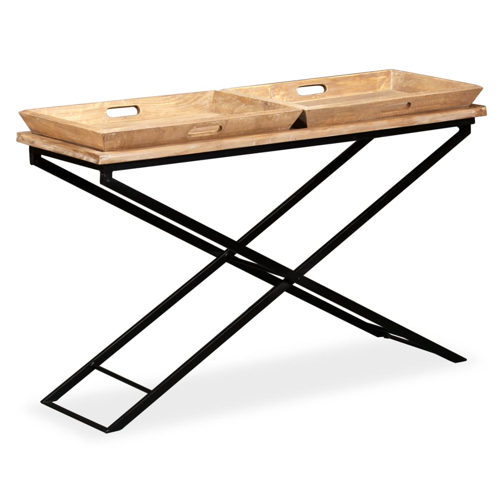 vidaXL Stolik typu konsola, lite drewno mango, 130x40x80 cm
