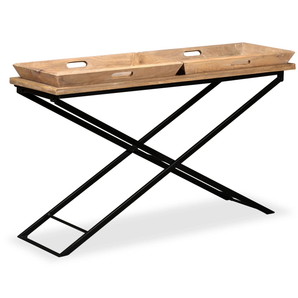 vidaXL Stolik typu konsola, lite drewno mango, 130x40x80 cm