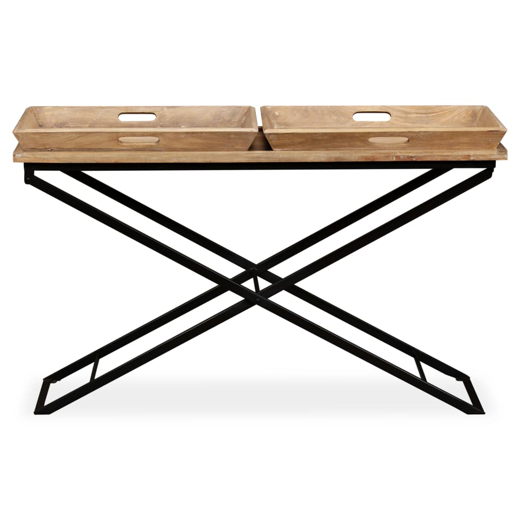 vidaXL Stolik typu konsola, lite drewno mango, 130x40x80 cm