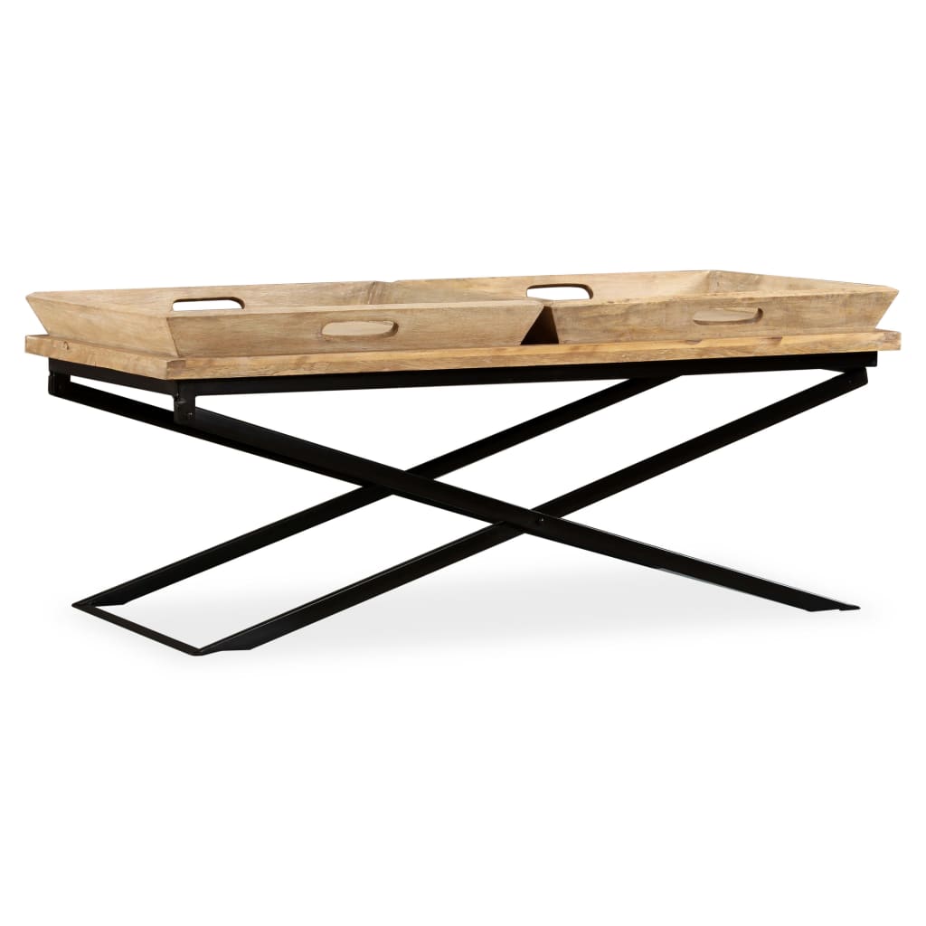 vidaXL Stolik kawowy, lite drewno mango, 110 x 55 x 42 cm