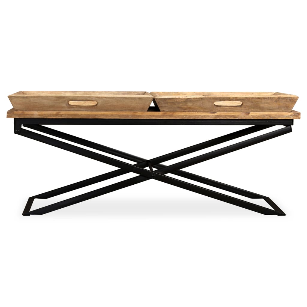 vidaXL Stolik kawowy, lite drewno mango, 110 x 55 x 42 cm