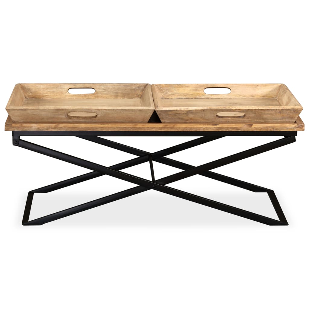 vidaXL Stolik kawowy, lite drewno mango, 110 x 55 x 42 cm