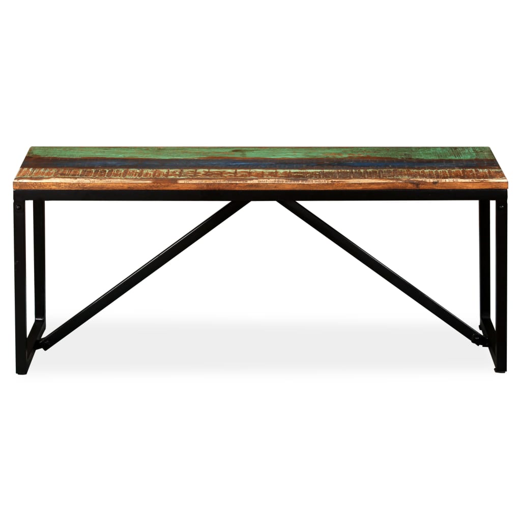 vidaXL Ławka z drewna odzyskanego, 110x35x45 cm