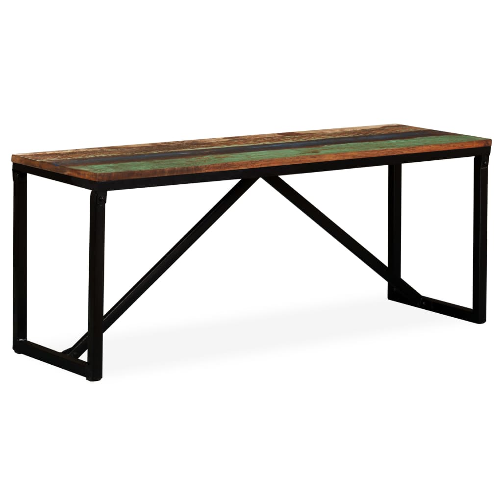 vidaXL Ławka z drewna odzyskanego, 110x35x45 cm