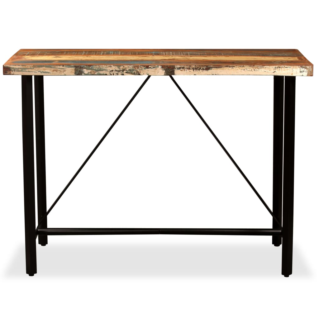 vidaXL Stolik barowy z litego drewna odzyskanego, 120 x 60 x 107 cm