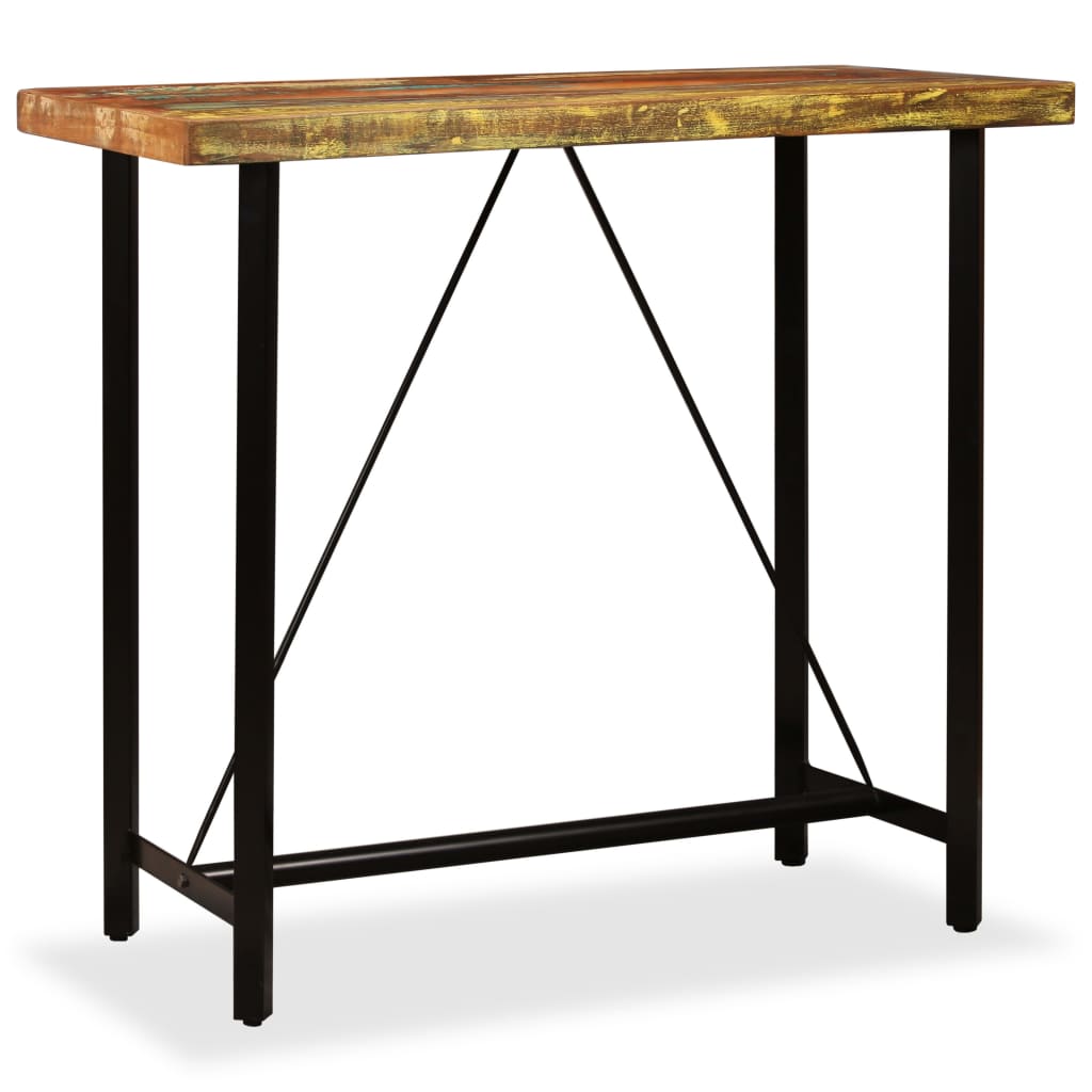 vidaXL Stolik barowy z litego drewna odzyskanego, 120 x 60 x 107 cm