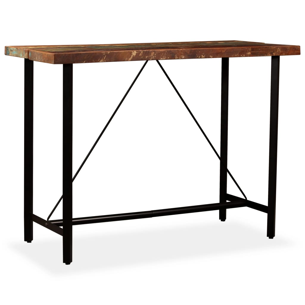 vidaXL Stolik barowy z litego drewna odzyskanego, 150 x 70 x 107 cm