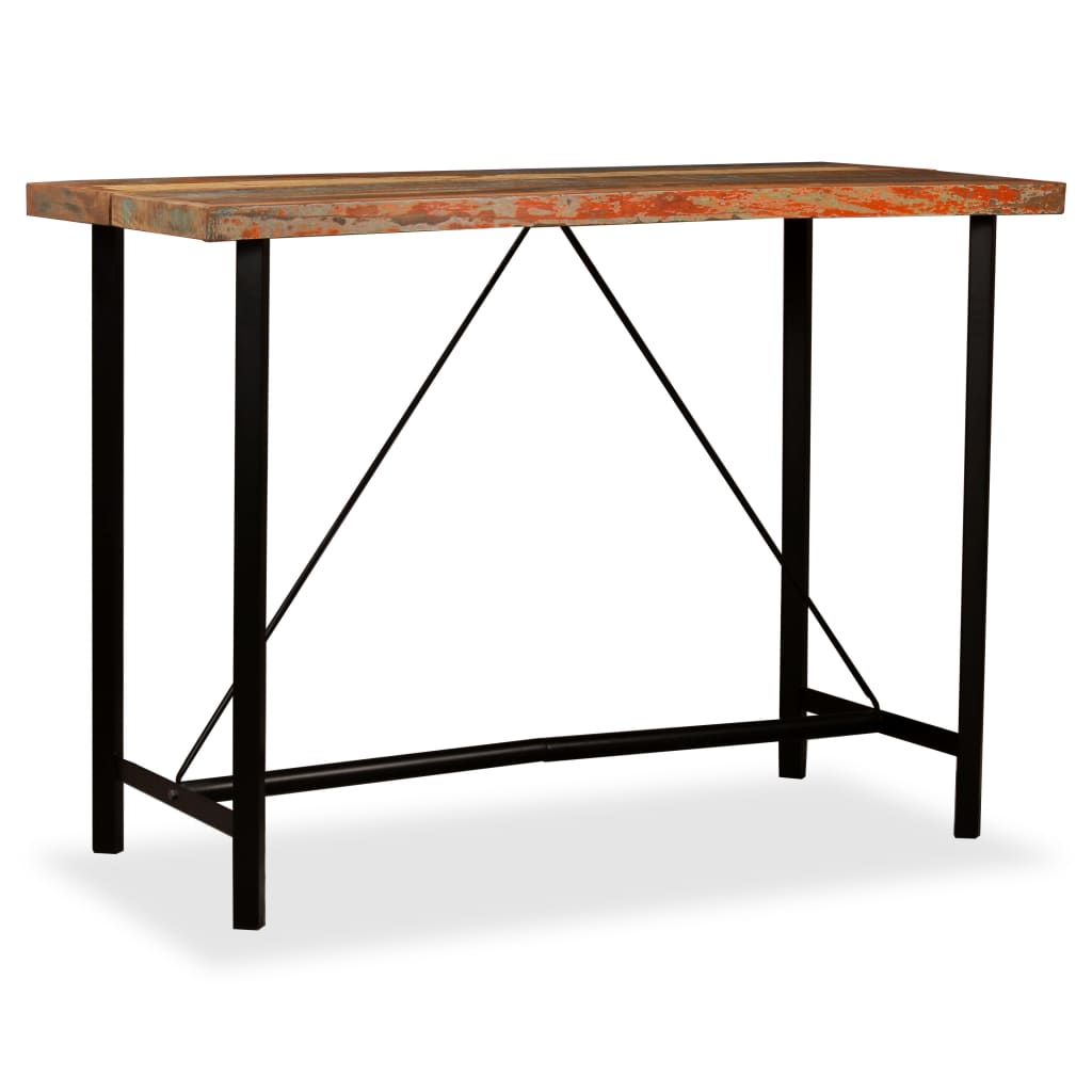 vidaXL Stolik barowy z litego drewna odzyskanego, 150 x 70 x 107 cm