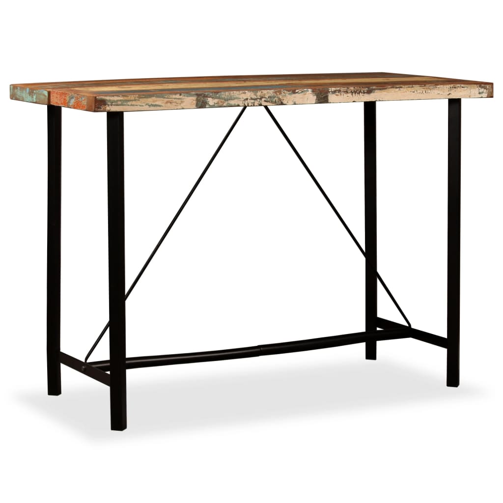 vidaXL Stolik barowy z litego drewna odzyskanego, 150 x 70 x 107 cm