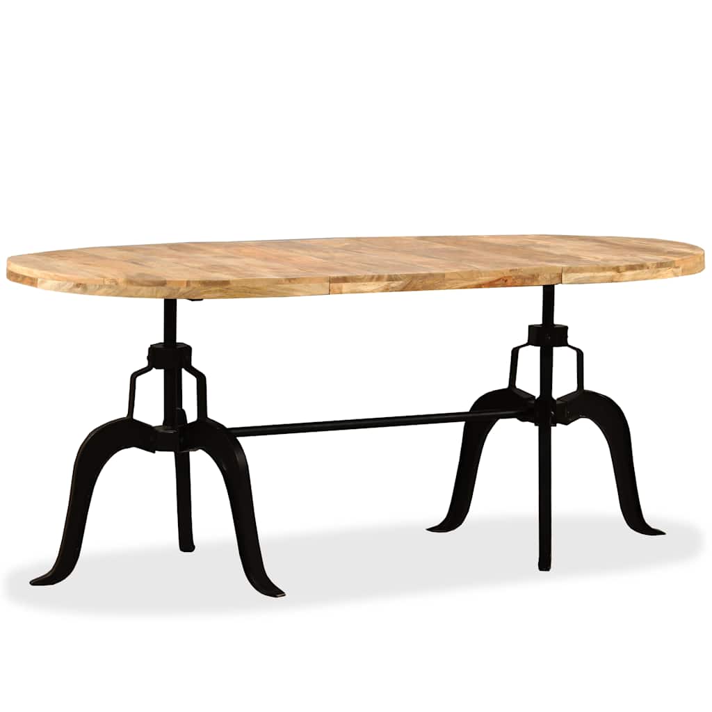 vidaXL Stół jadalniany, lite drewno mango i stal, 180 cm