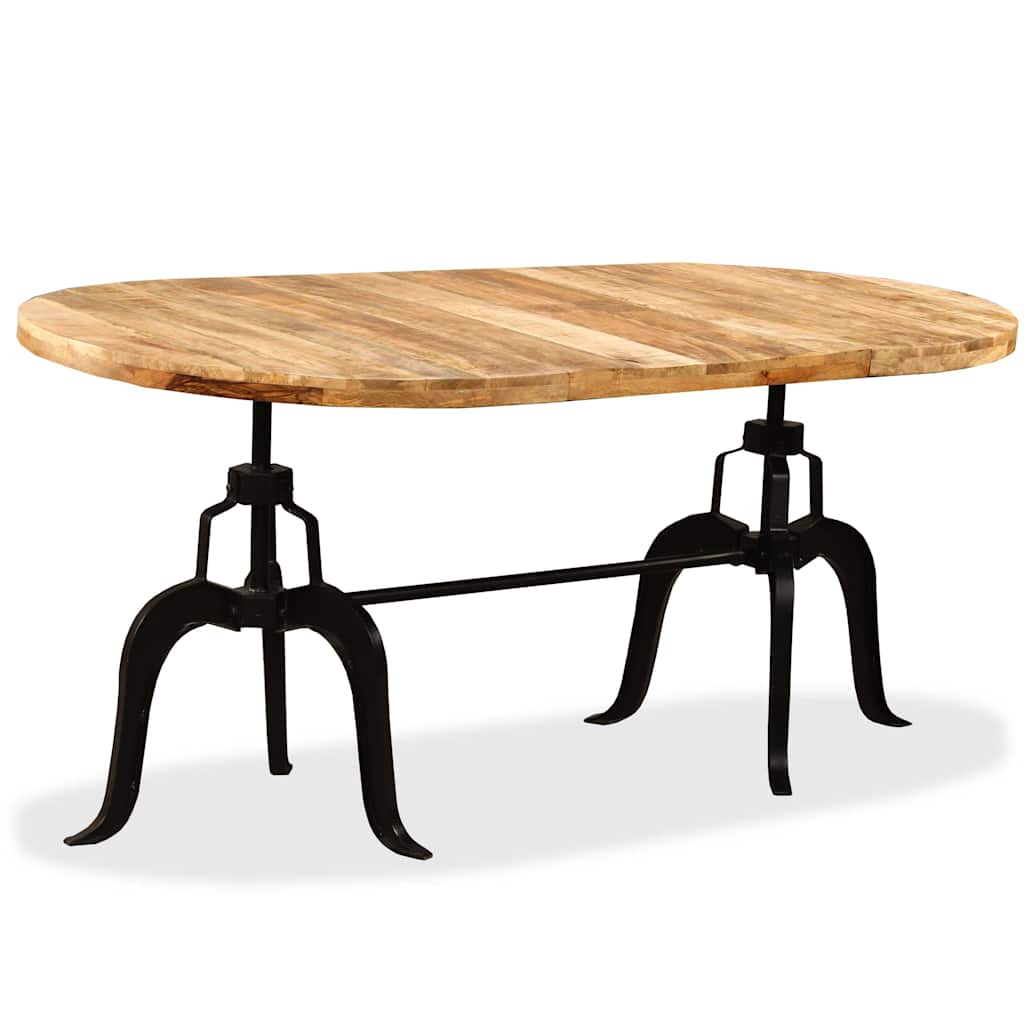 vidaXL Stół jadalniany, lite drewno mango i stal, 180 cm