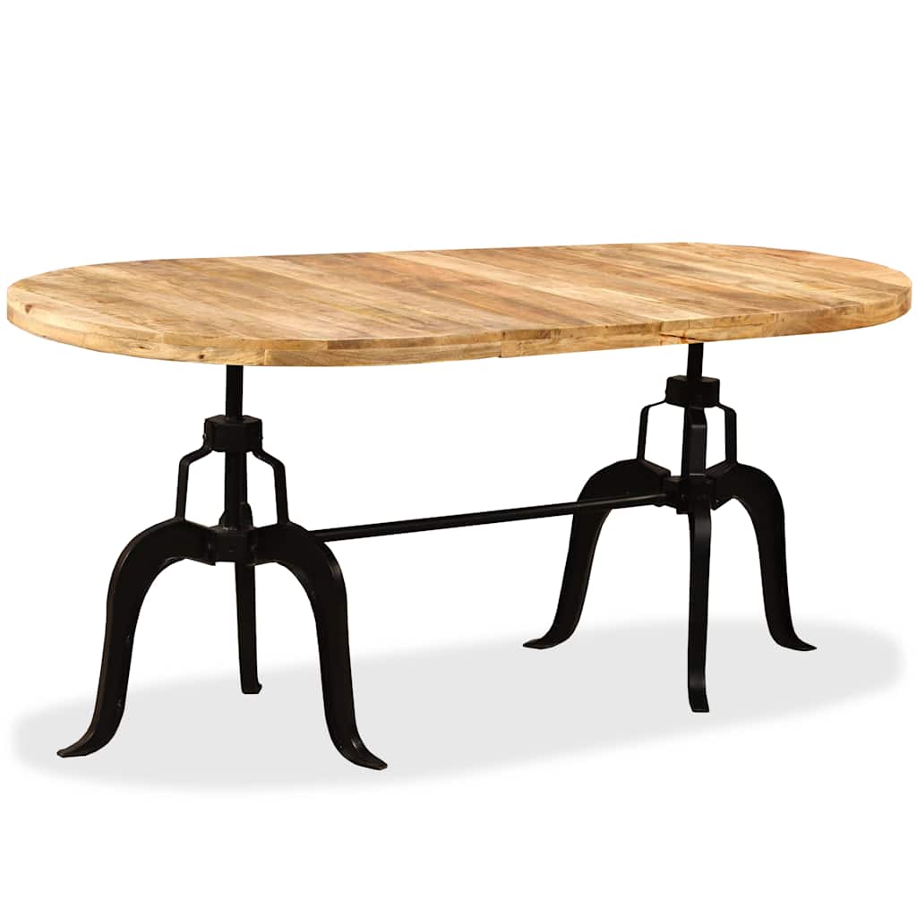 vidaXL Stół jadalniany, lite drewno mango i stal, 180 cm