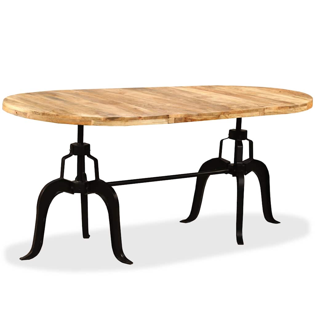 vidaXL Stół jadalniany, lite drewno mango i stal, 180 cm