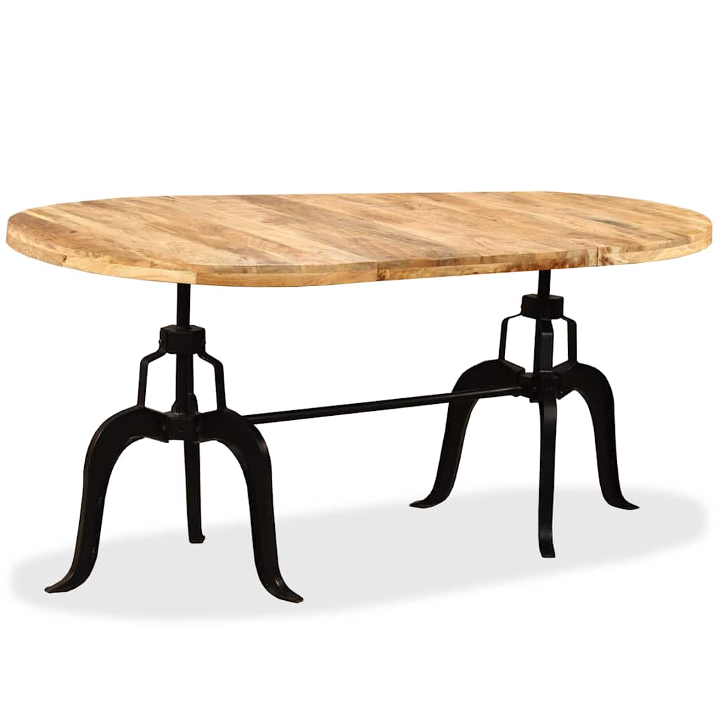 vidaXL Stół jadalniany, lite drewno mango i stal, 180 cm