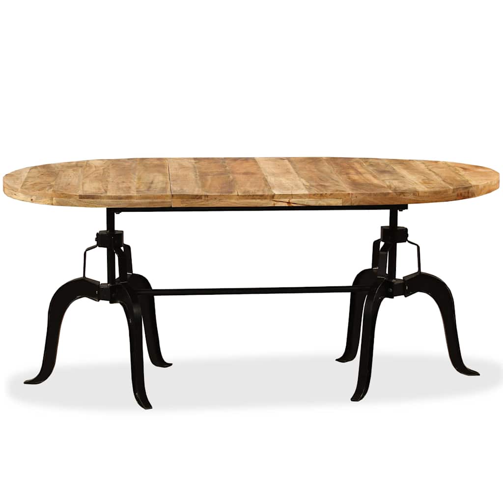 vidaXL Stół jadalniany, lite drewno mango i stal, 180 cm
