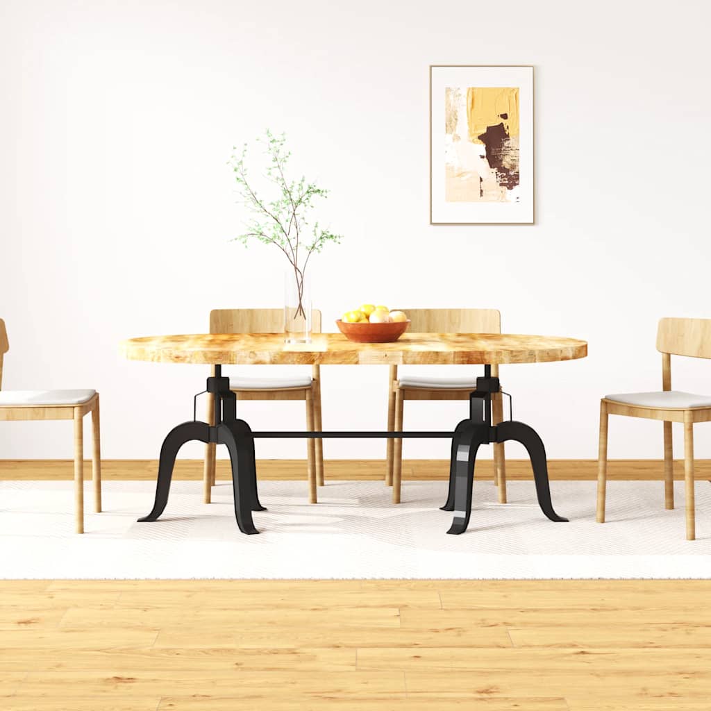 vidaXL Stół jadalniany, lite drewno mango i stal, 180 cm