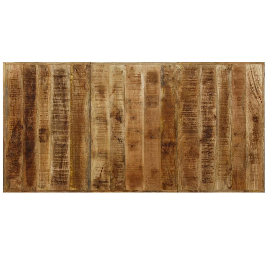 vidaXL Stół jadalniany, lite drewno mango, stalowe nogi, 180 cm