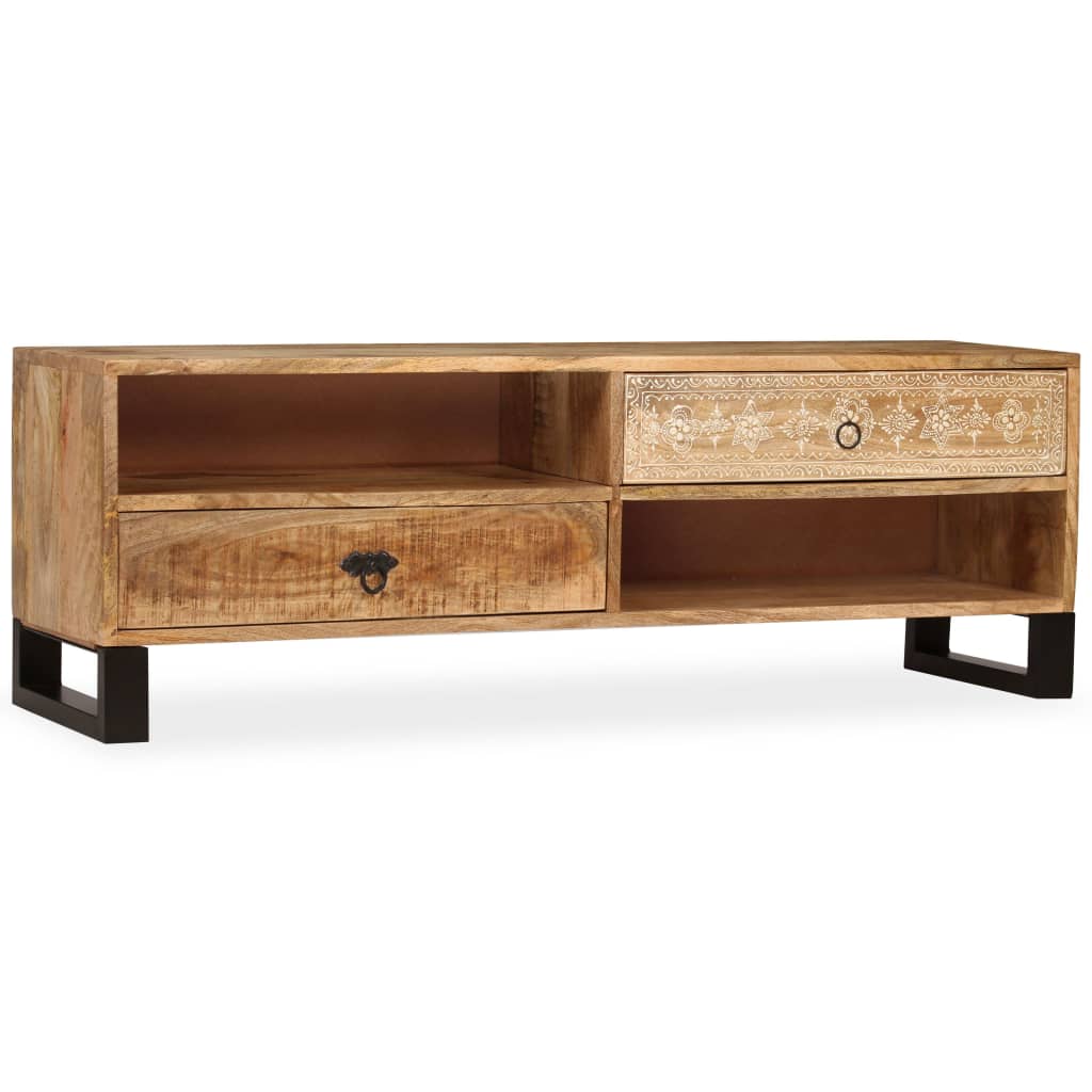 vidaXL Szafka pod telewizor, lite drewno mango, 120 x 30 x 40 cm