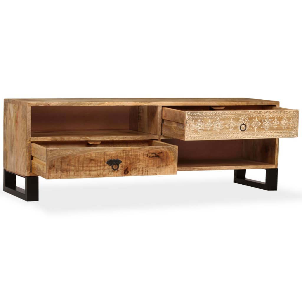 vidaXL Szafka pod telewizor, lite drewno mango, 120 x 30 x 40 cm