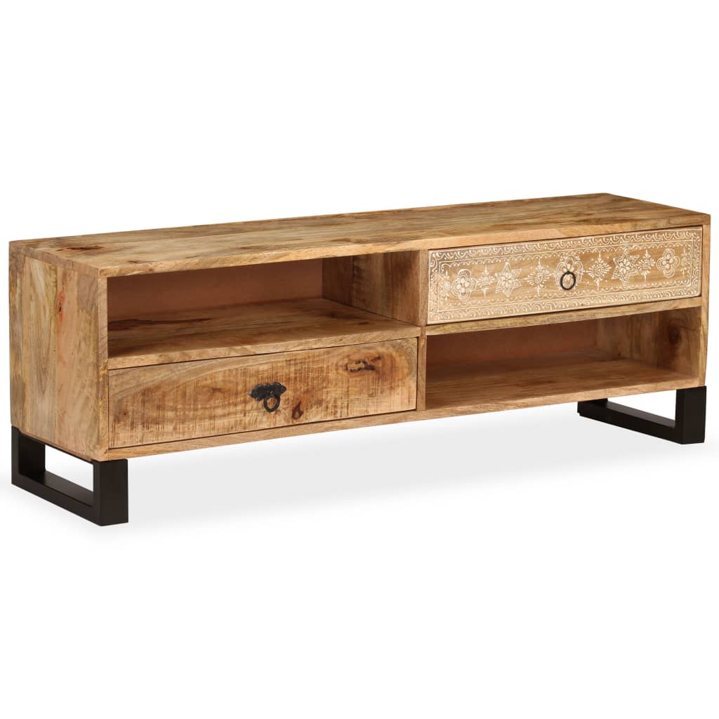 vidaXL Szafka pod telewizor, lite drewno mango, 120 x 30 x 40 cm