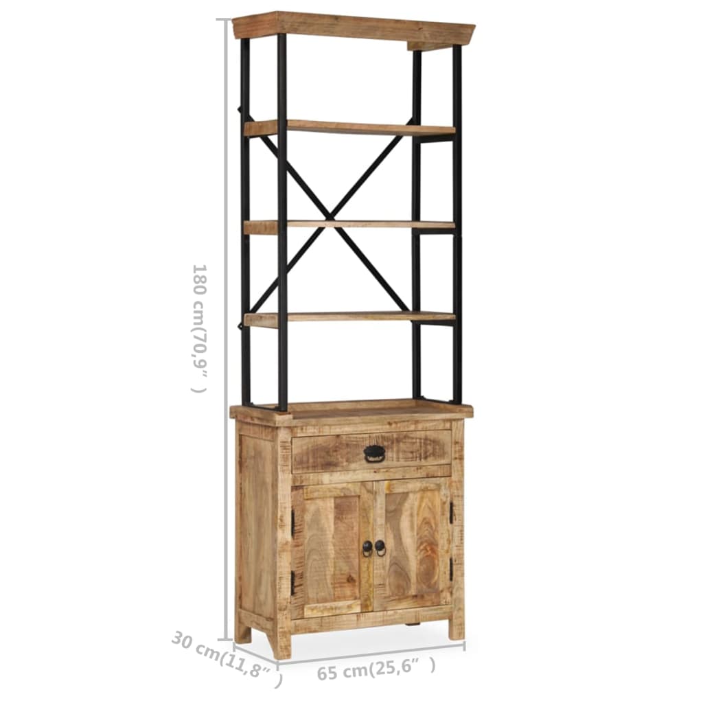 vidaXL Kredens z półkami wykonany z drewna mango, 65x30x180 cm