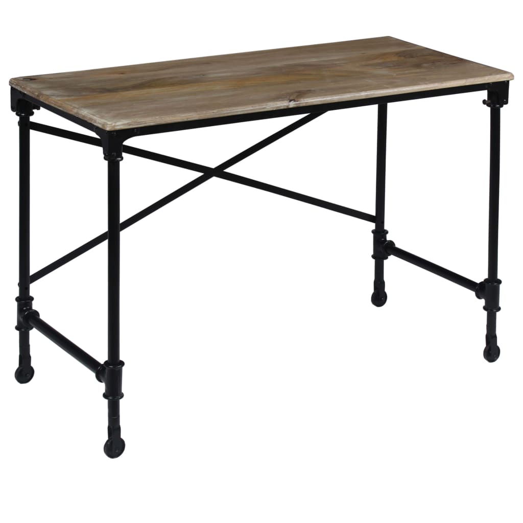 vidaXL Sekretarzyk z litego drewna mango i stali, 110 x 50 x 96 cm