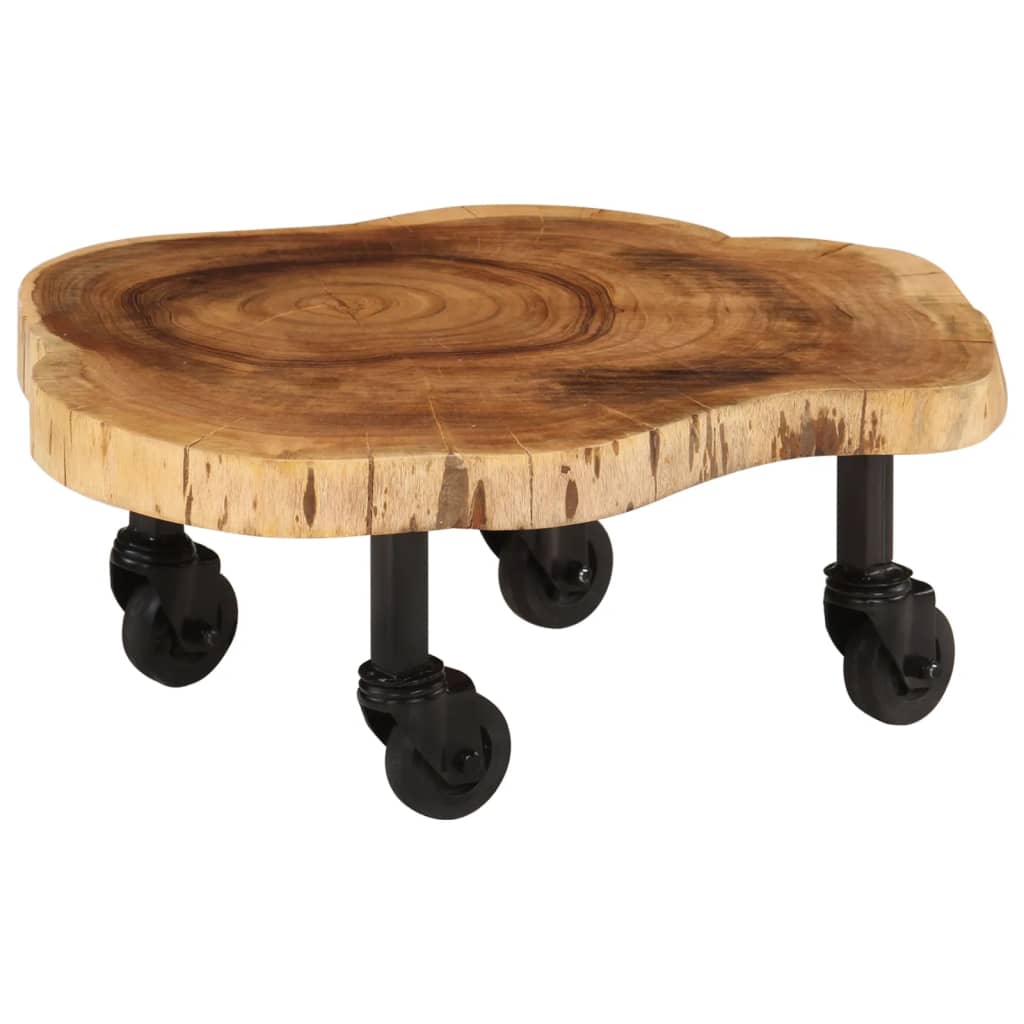 vidaXL Stolik kawowy z litego drewna akacjowego, 60x55x25 cm