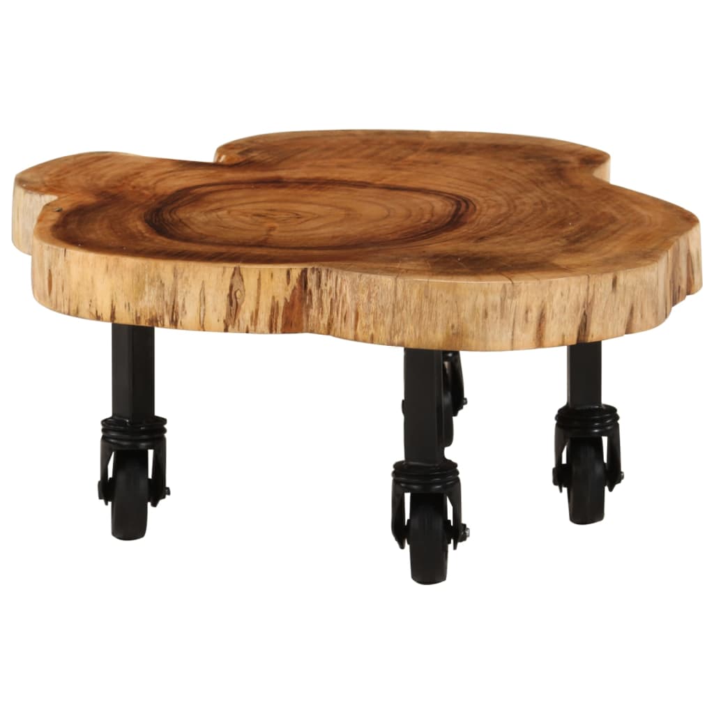 vidaXL Stolik kawowy z litego drewna akacjowego, 60x55x25 cm