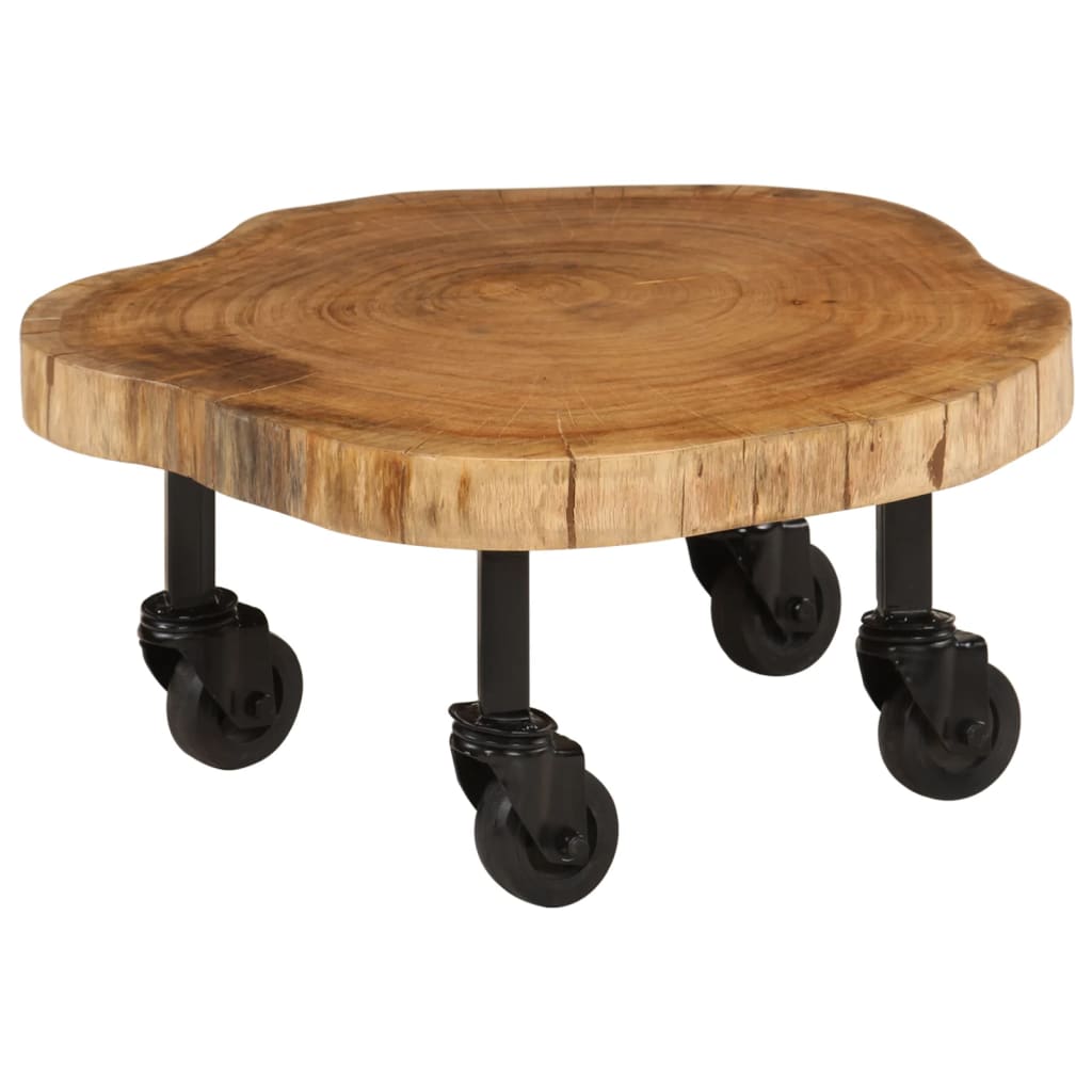 vidaXL Stolik kawowy z litego drewna akacjowego, 60x55x25 cm