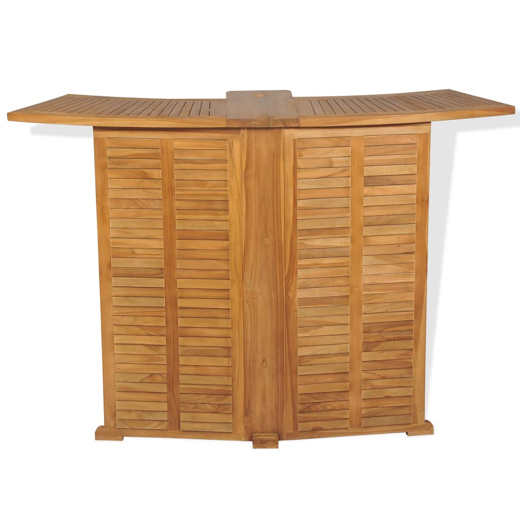 vidaXL Składany stolik barowy, 155x53x105 cm, lite drewno tekowe