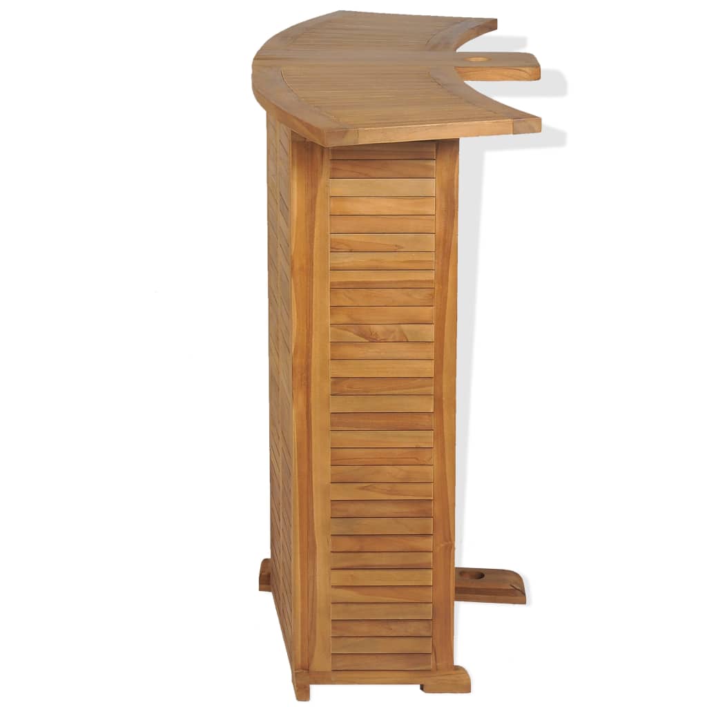 vidaXL Składany stolik barowy, 155x53x105 cm, lite drewno tekowe