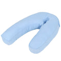 vidaXL Poduszka ciążowa w kształcie J, 54 x (36-43) cm, niebieska