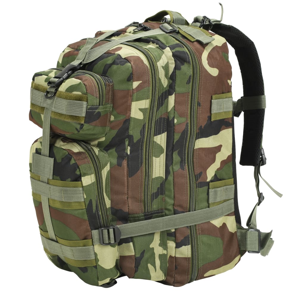 vidaXL Plecak w wojskowym stylu, 50 L, moro