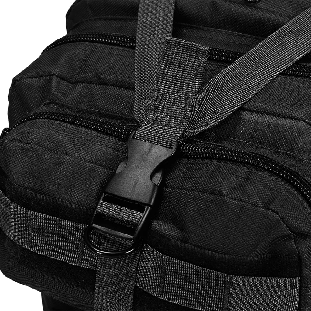 vidaXL Plecak w stylu wojskowym, 50 L, czarny