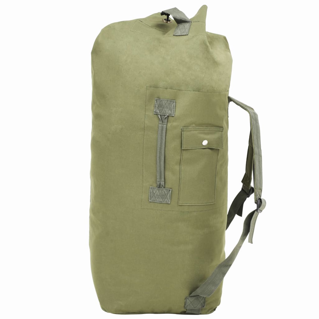 vidaXL Torba wojskowa, worek w stylu militarnym, 85 L, oliwkowa