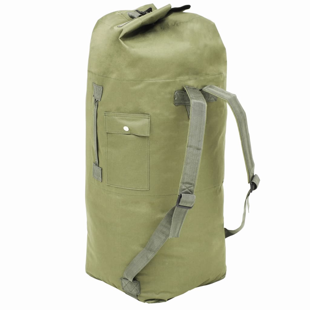 vidaXL Torba wojskowa, worek w stylu militarnym, 85 L, oliwkowa