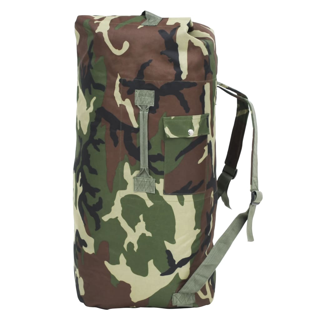 vidaXL Torba wojskowa, worek w stylu militarnym, 85 L, moro